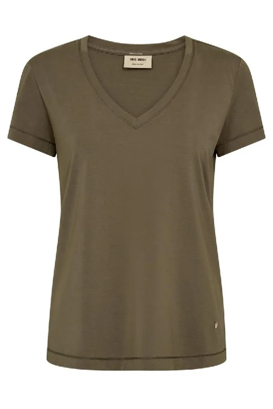  Modern Women's Dala V-SS Basic Tee   | Sea Turtle | T-shirt fra Mos Mosh