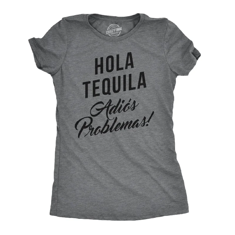  Modern Women's Hola Tequila Adios Problemas Women's T Shirt