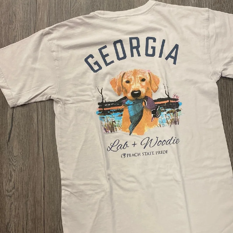  Sleek Women's MetallicPeach State Pride Lab And Woodie T Shirt