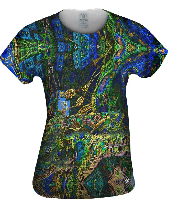  Youthful Women's Anime - inspiredBuilding Fractal Design Pattern Green