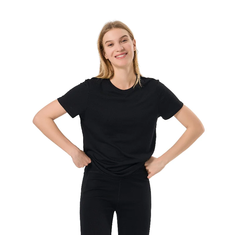  Laid - back Women's VibeWomen's Merino 200g Short Sleeve T-Shirt Black