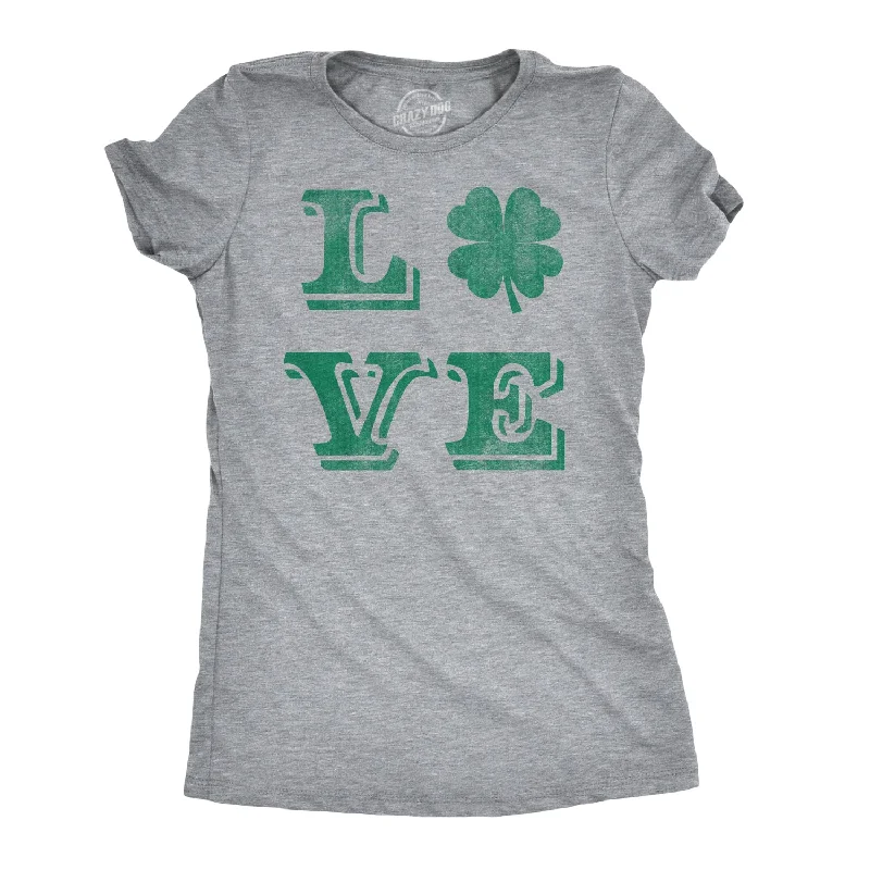  Athletic Women's High - LOVE Lucky Clover Women's T Shirt