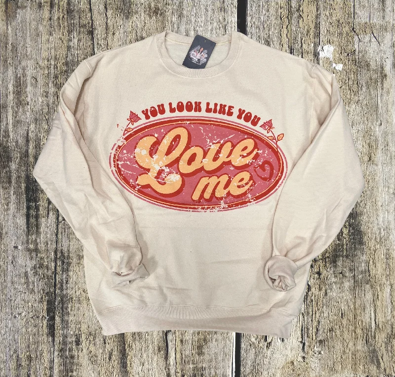  Unique Women's UpcycledYou Look Like You Love Me Crew