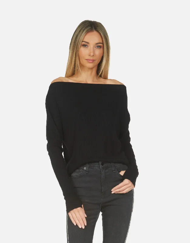  CashmereSantos Drop Shoulder Sweater