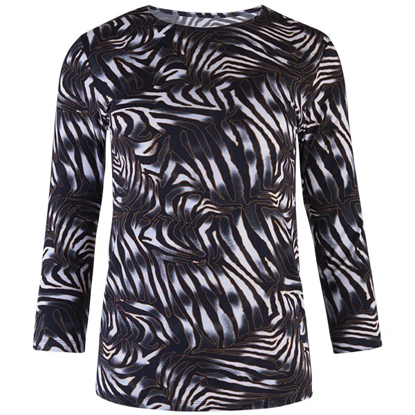  EuropeanShaped Knit Tee in Nairobi Zebra