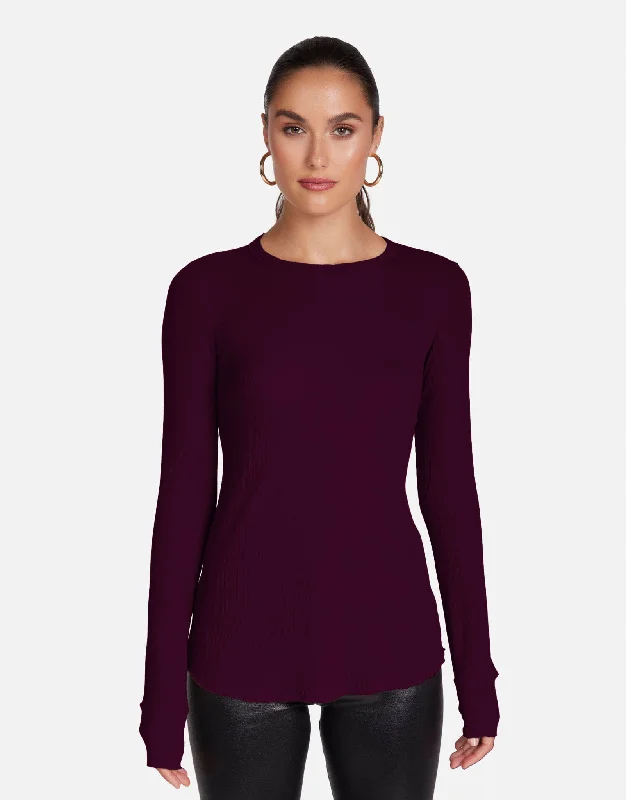  Casual Women's Loose - fittingAlick Deep Merlot