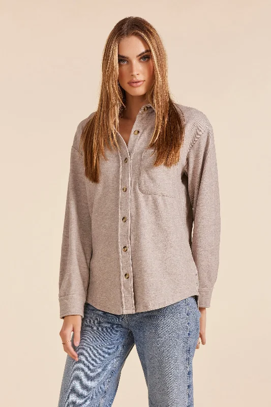  Casual Women's Loose - fittingSHACKET WITH POCKET