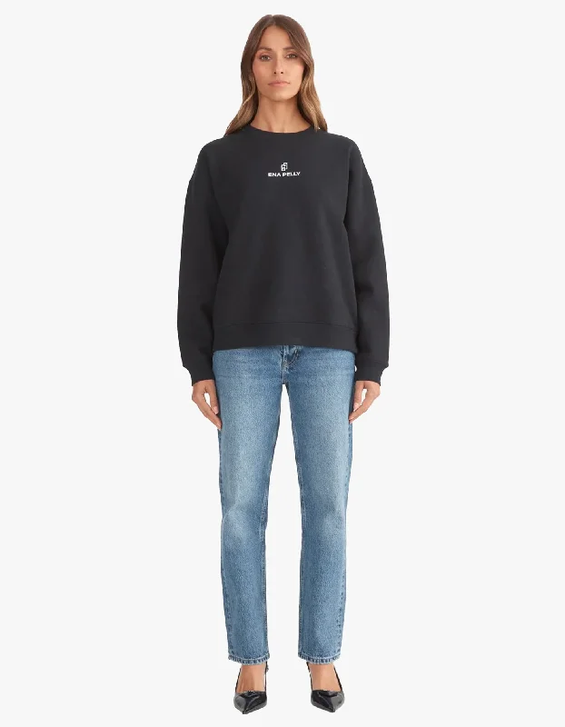  Elegant Women's Lexi Monogram Sweater - Black