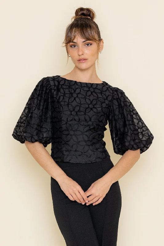  Elegant Women's PUFF SLEEVE FITTED TOP