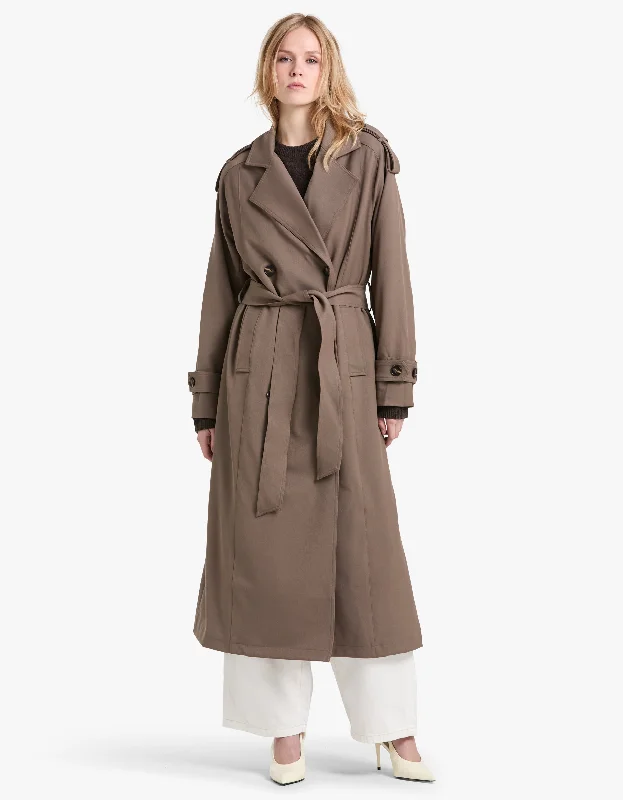  Dapper Women's Bow - adornedTaylor Trench Coat - Olivine