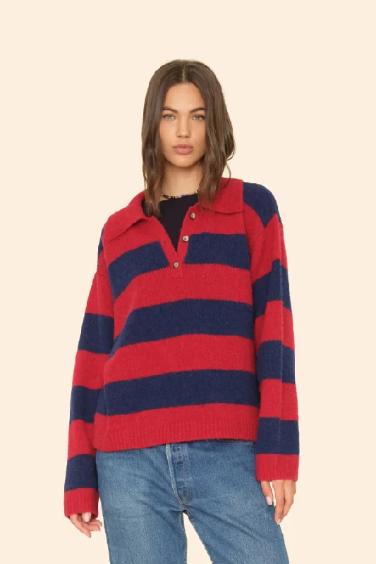  Trendy Women's Brenton Sweater - Red Blue