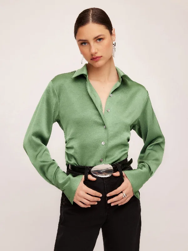  Edgy Women's PunkTawnie Side-Pleat Shirt