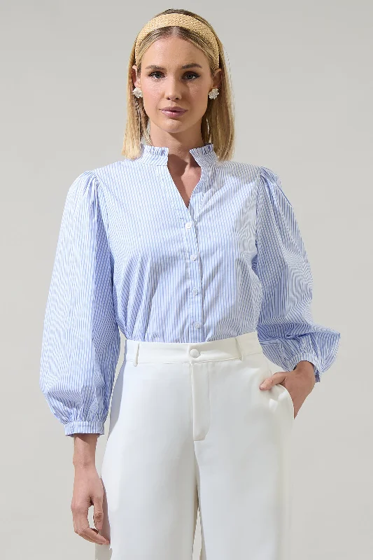  Australian BeachSomer Striped Ima Button Up Top