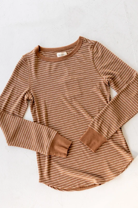  CashmereStacy Striped Top | Toasted Coconut