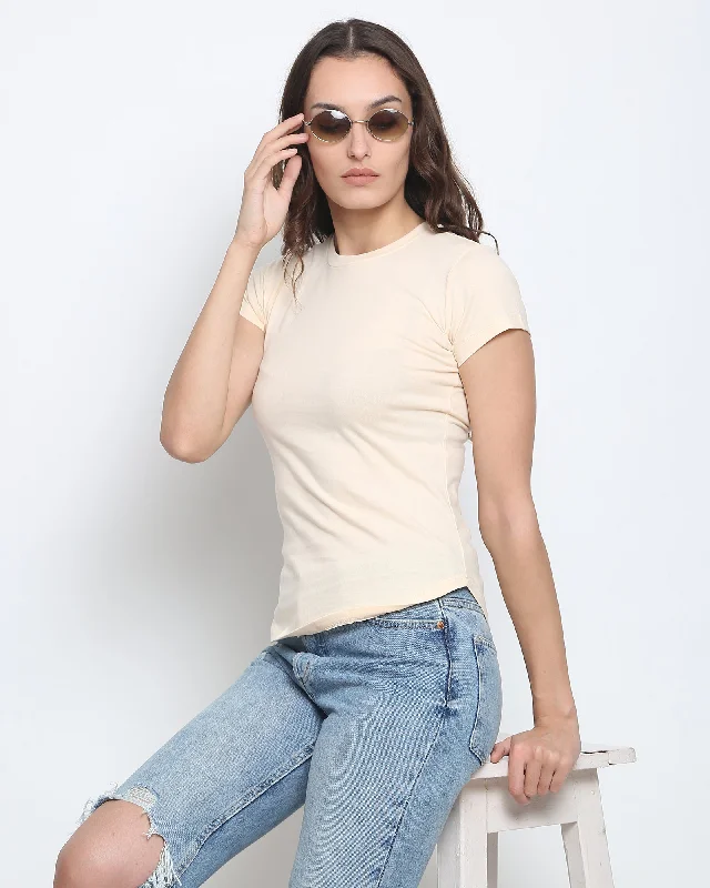  Rugged Women's Outdoor Women Crew Neck Top: Pale Ivory