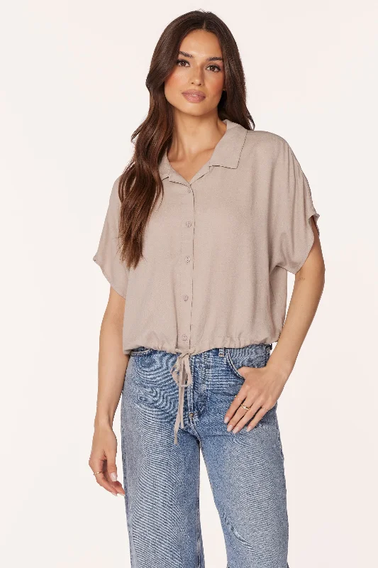  Feminine Women's Style TIE HEM BLOUSE