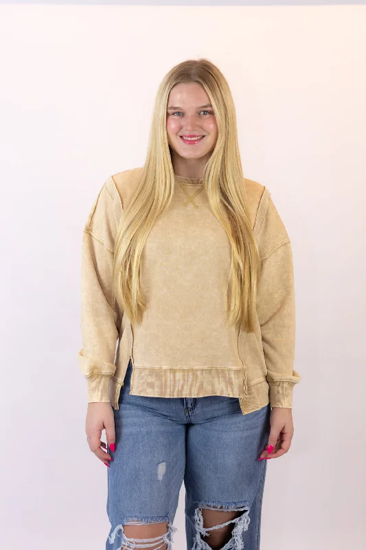  Athletic Women's High - Lucca Oversized Crewneck | Beige