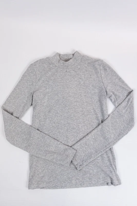  Confident Women's High - fashionSage Knit Top | Heather Grey