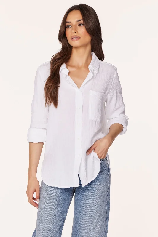  Artistic Women's Avant - ROLL SLEEVE BUTTON FRONT SHIRT