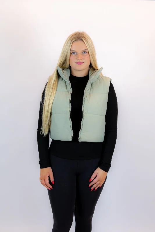  DiscoShelby Puffer Vest | Sage