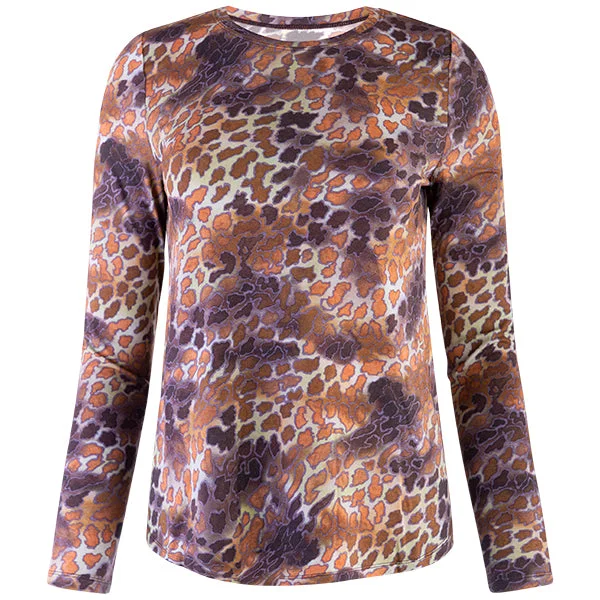  Dynamic Women's MotoYoke Relaxed Fit Tee in Sahara Leopard