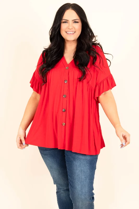  BusinessBittersweet Beginnings Top, Red