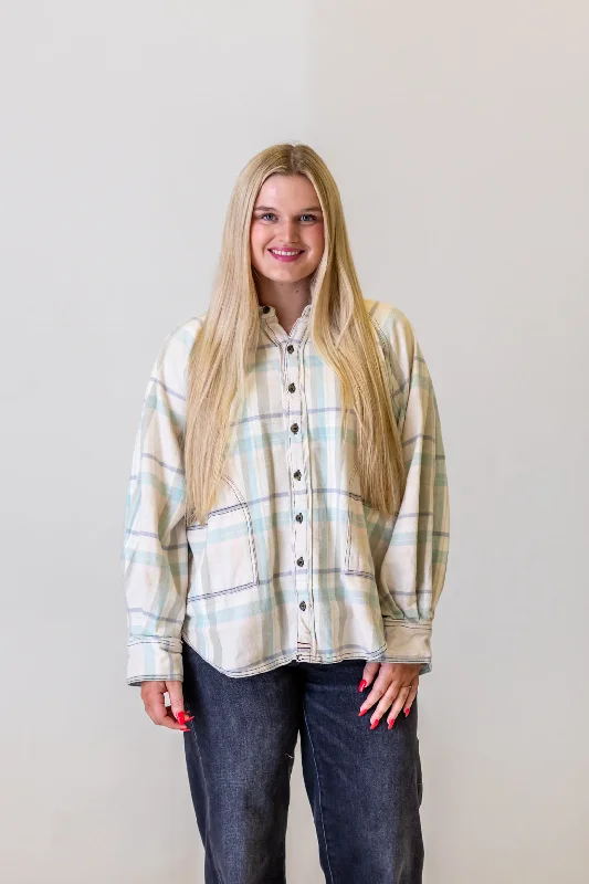  Refined Women's We The Free Girl Meets Boy Plaid Shirt | Tea Combo