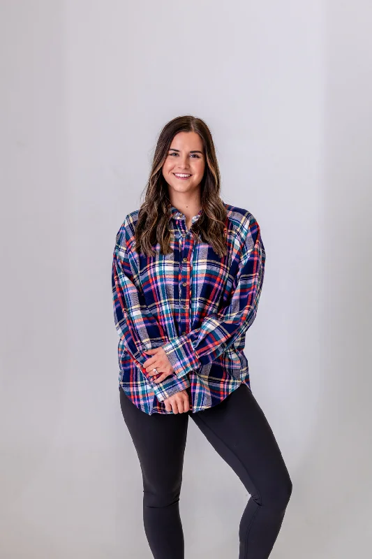  Practical Women's Multi - We The Free Girl Meets Boy Plaid Shirt | Navy Combo