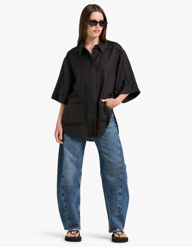  Traditional Women's WoolFortuna Shirt - Black