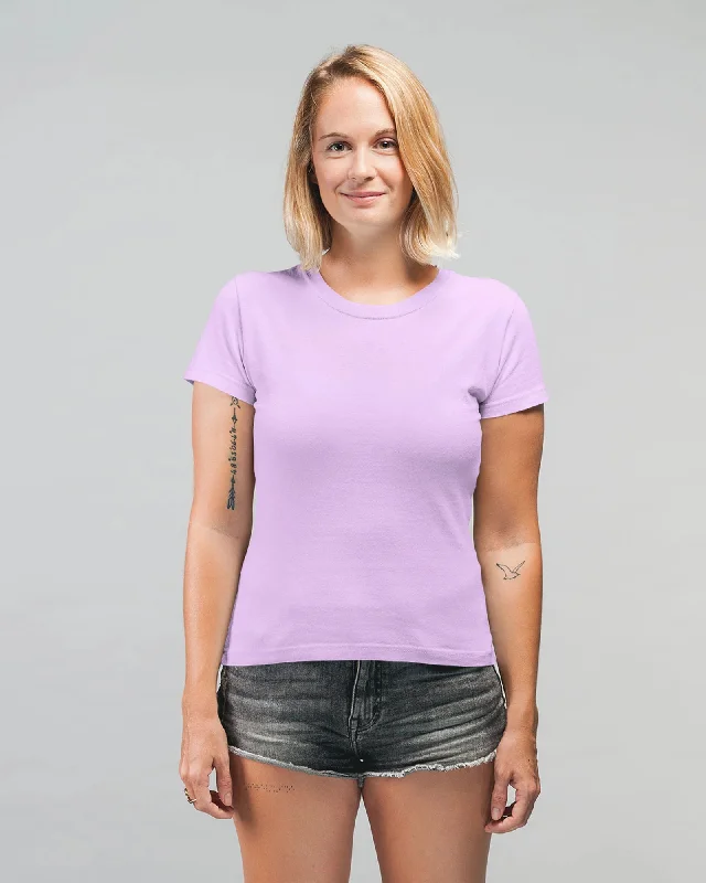  Stylish Women's NeonWomen Crew Neck Top: Mauve Purple