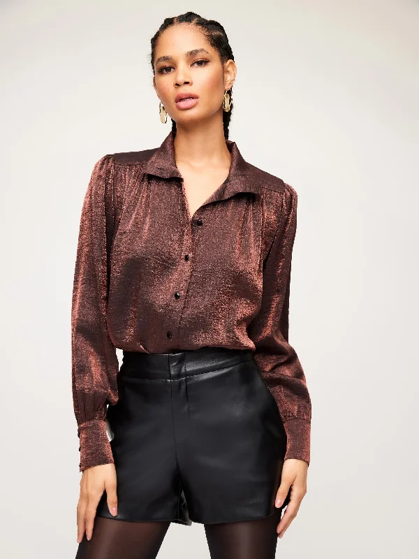  Refined Women's VelvetSienna Shirred Blouse