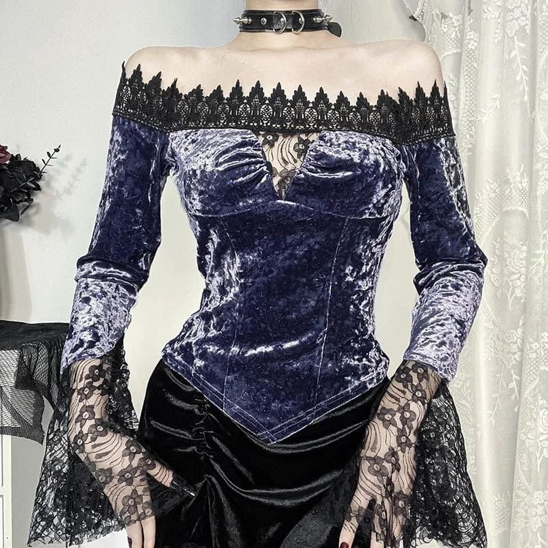  Athletic Women's Women's Gothic Mesh Cut-out Long Sleeved Shirt