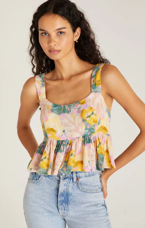  gardeFloral Palm Crop Tank