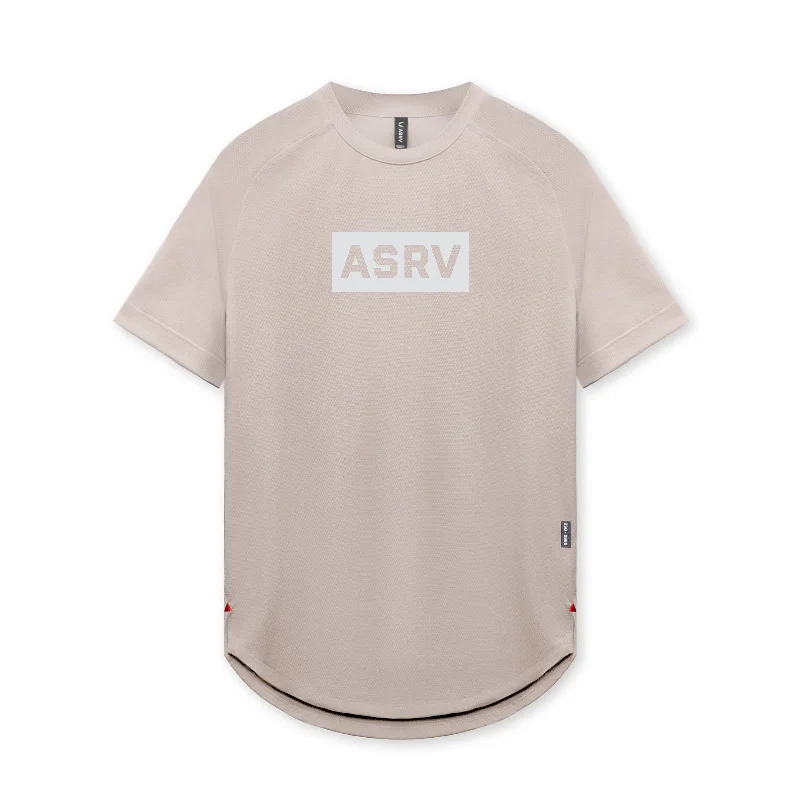 0660. AeroSilver® Established Tee - Chai "Box Logo"