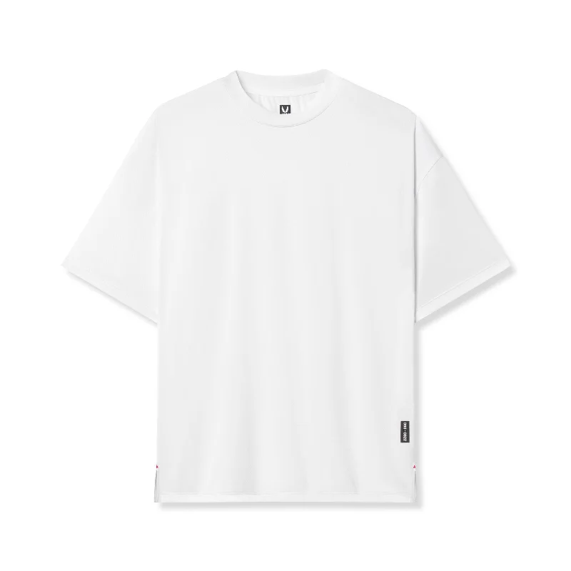 0822. AeroSilver® Oversized Tee - White