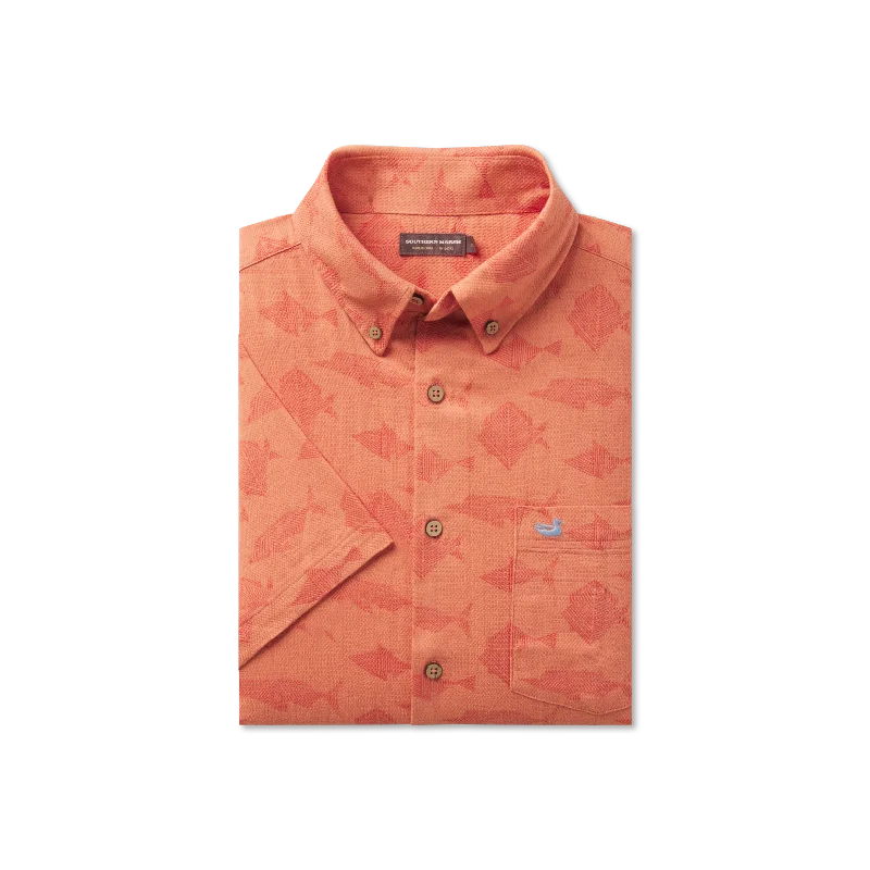 Atoll Woven Shirt - Geometric Fish