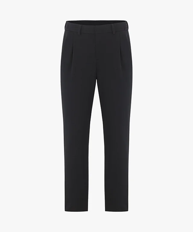 FAIRLIAR Men's One-Tuck Tapered Fit Pants - Black