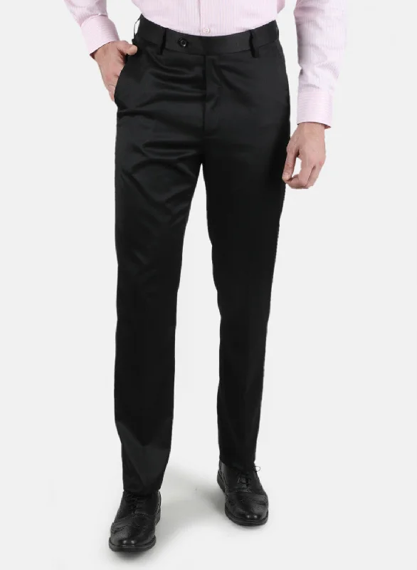 Men Black Regular Fit Trouser