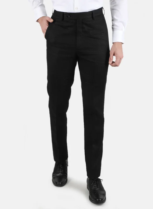 Men Black Regular Fit Trouser