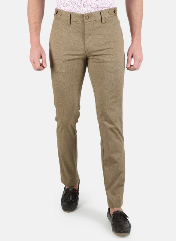 Men Brown Smart Fit Trouser