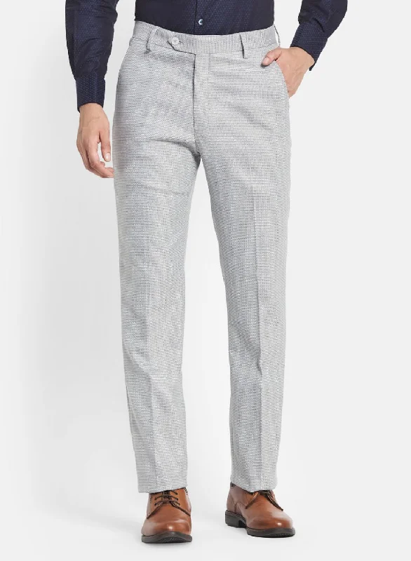 Men Grey Slim Fit Trouser