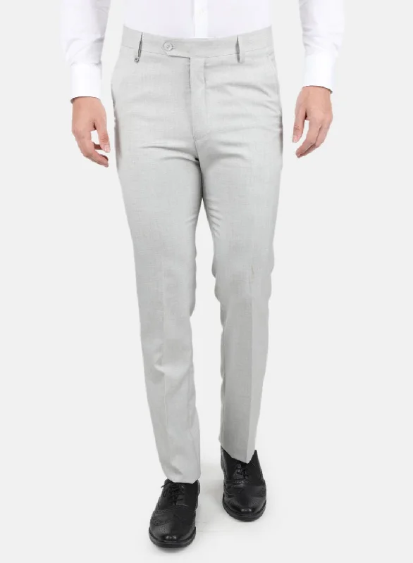 Men Grey Slim Fit Trouser