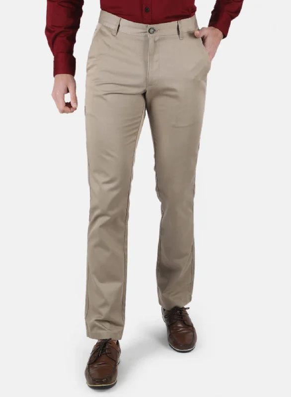 Men Khaki Regular Fit Trouser