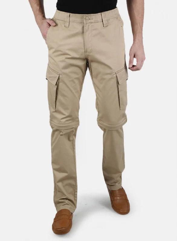 Men Khaki Smart Fit Trouser