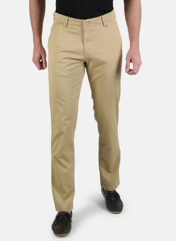 Men Mustard Smart Fit Trouser