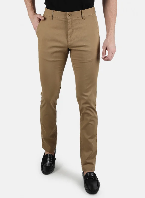 Men Mustard Smart Fit Trouser