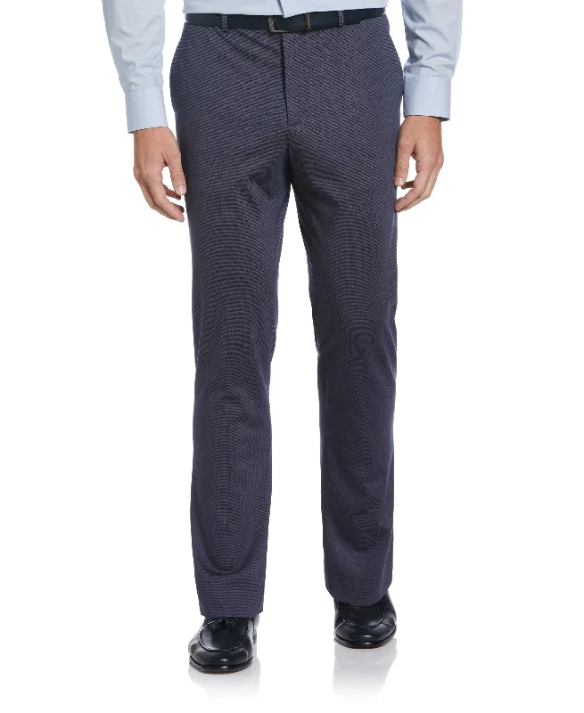 Slim Fit Microgrid Knit Dress Pant