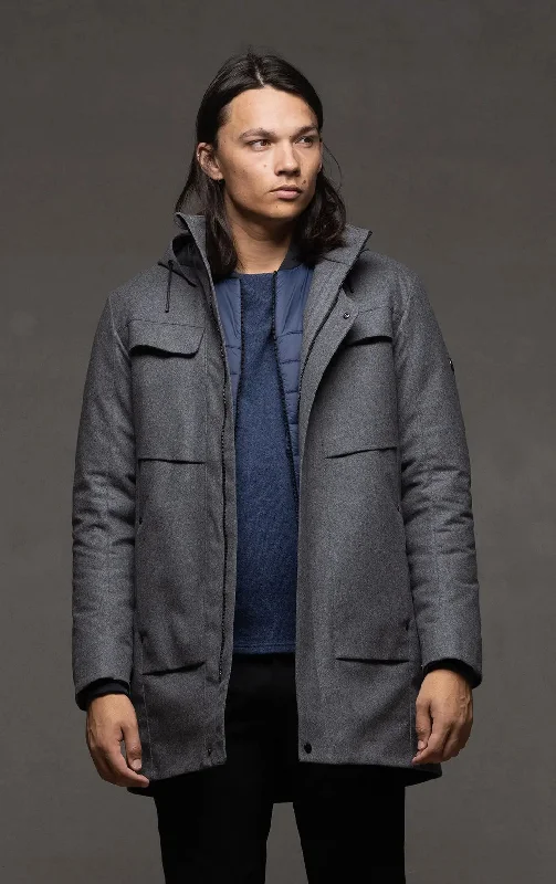 LAMINATED WOOL PARKA Gym Gym