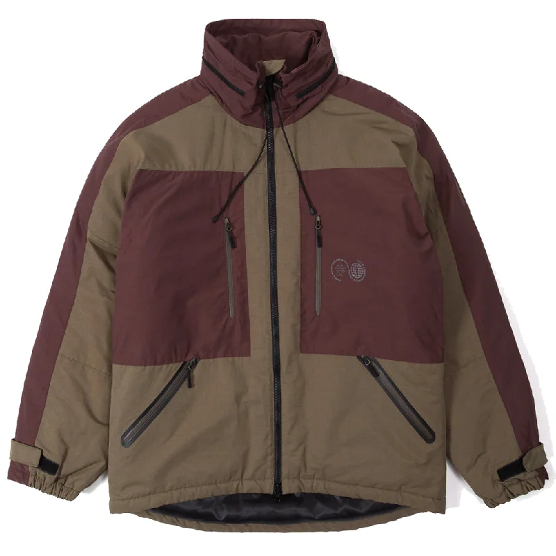 Purple Mountain Observatory Blocked Alpine Jacket Burnt Olive